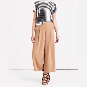 Madewell Tan Caldwell Crop Wide Leg Pants